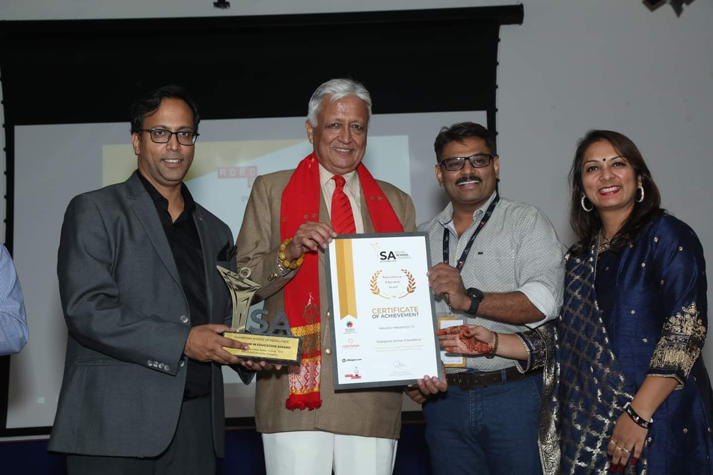 Students celebrating achievement